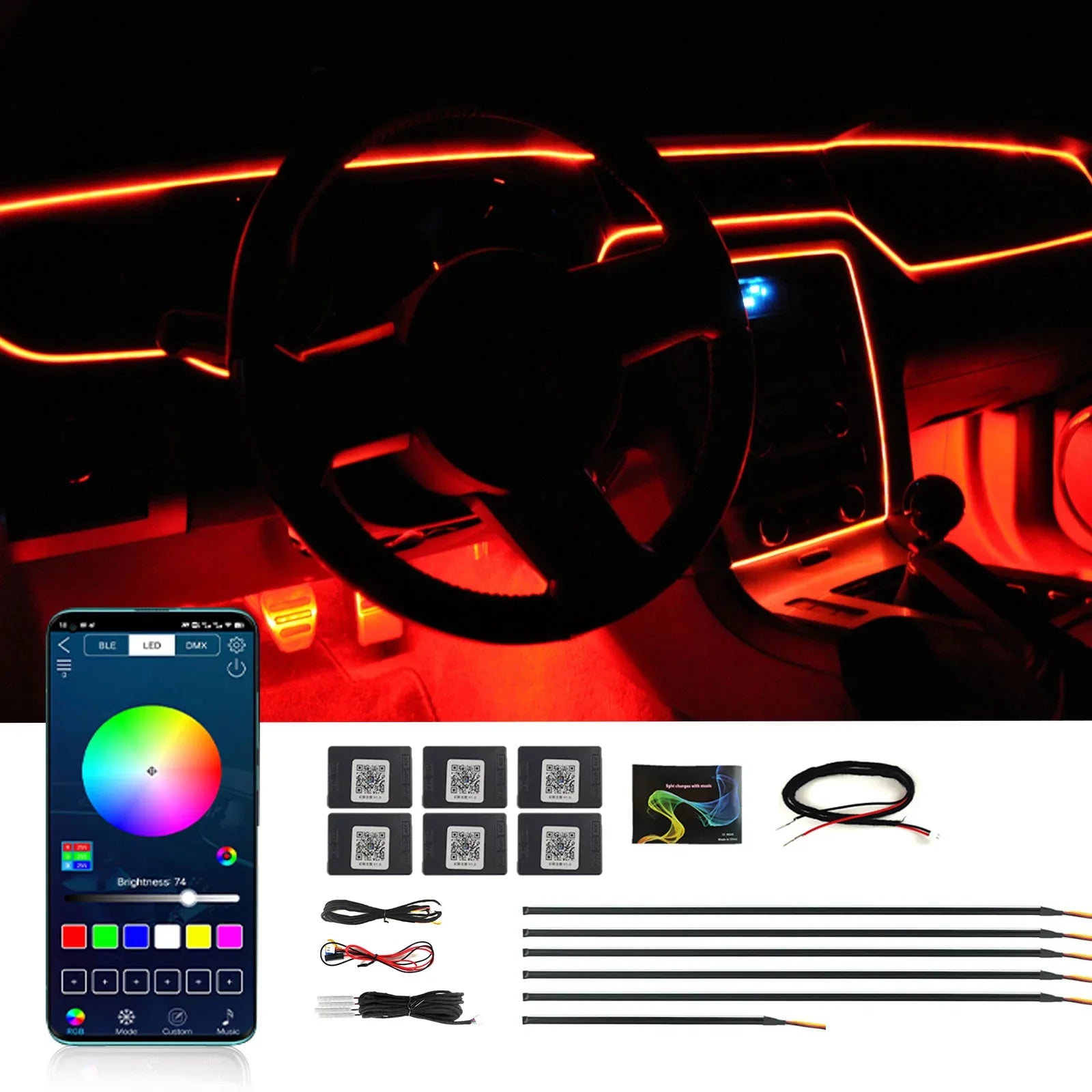 LumiGlow™ Car Ambient LED Lights